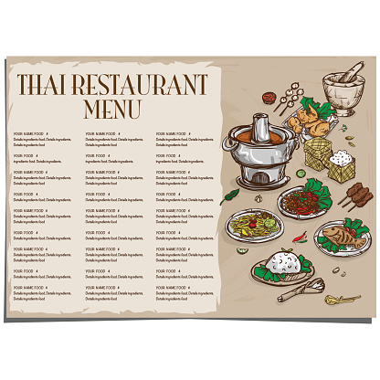Menu Cuisine Tha landaise Restaurant Mod le Design Main Menu Cuisine Tha landaise Restaurant Mod le Design Main