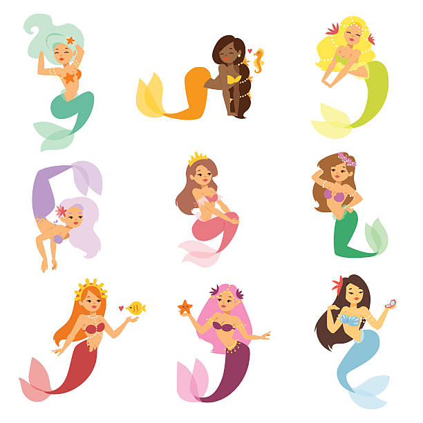 Royalty Free Mermaids Clip Art, Vector Images ...