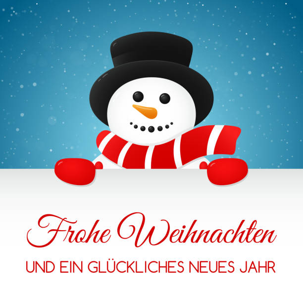 wesołych świąt w języku niemieckim (frohe weihnachten) - koncepcja karty z dekoracją. wektor. - weihnachten stock illustrations