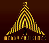 istock Merry Christmas Tree Art Deco greeting design template 507746937