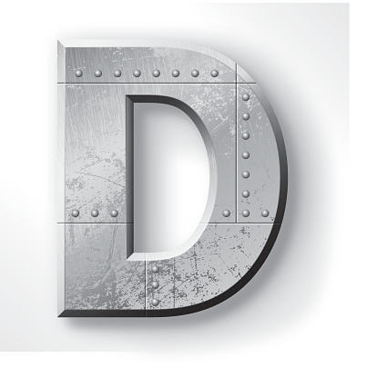 Metal Letter D Stock Illustration - Download Image Now - iStock
