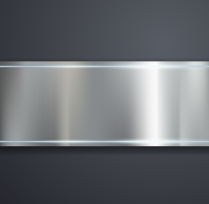 metal plate on a gray background.