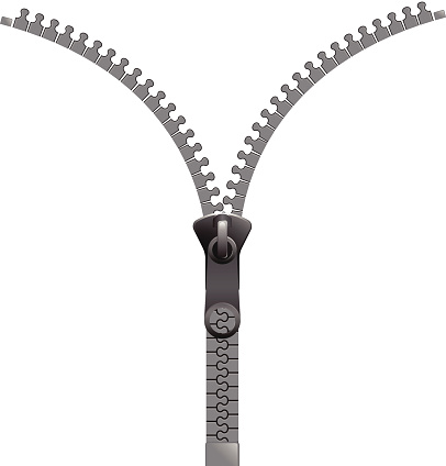 Metal Realistic Zipper Template Vector Stock Illustration - Download ...