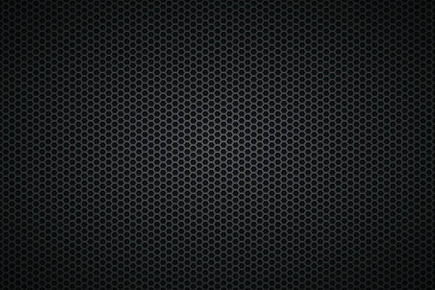 Metallic Texture - Metal Grid on wide Background Metal grid, background texture can be used for design. industry patterns stock illustrations