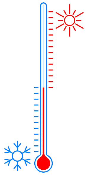 Meteorology thermometer illustration