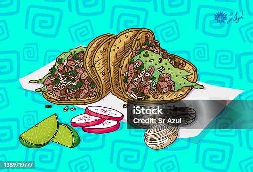 istock mexican street food, tacos de suadero 1389719777
