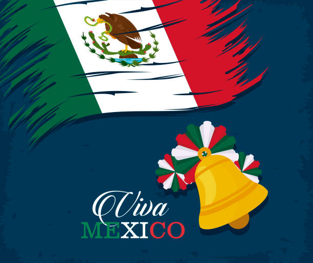 mexico independence day template vector art illustration