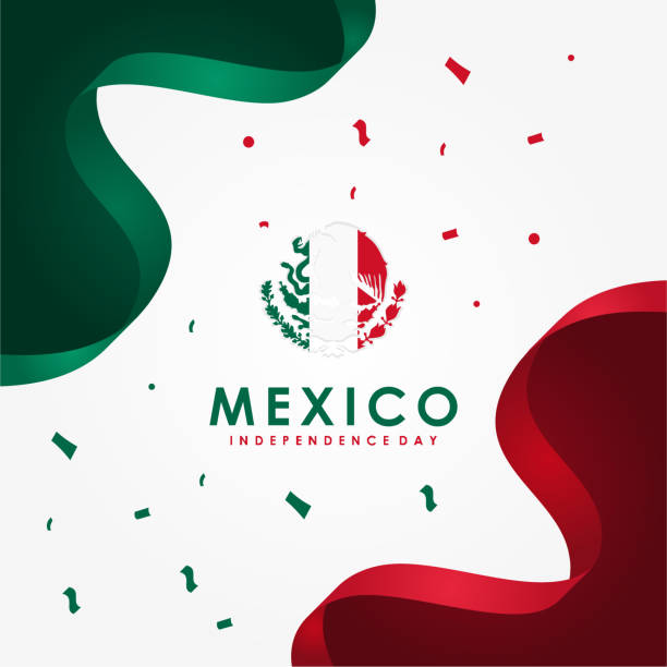 Mexico Independence Day Vector Design Template  mexican independence day images stock illustrations