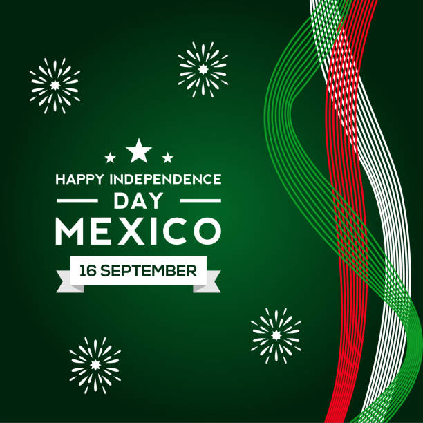 Mexico Independence Day Vector Design Template  mexican independence day stock illustrations