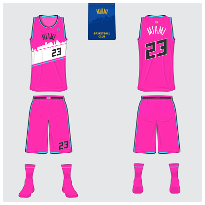 Download Miami Basketball Uniform Mockup Template Design For ...