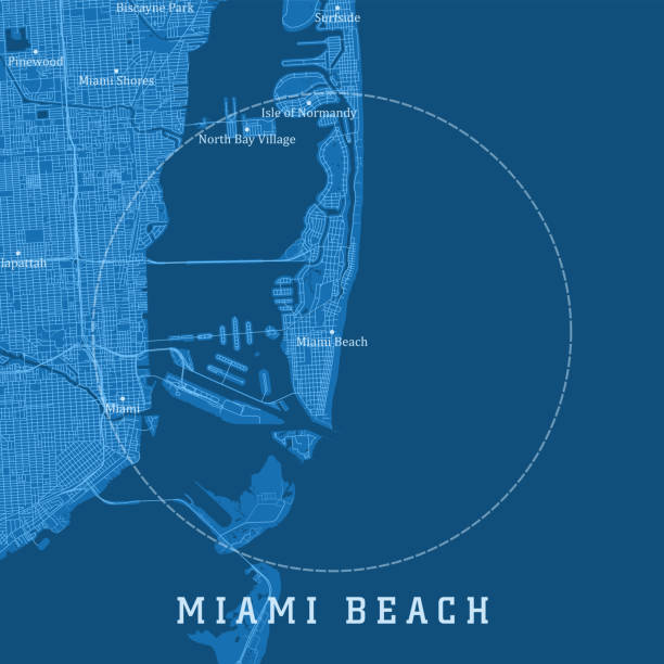 Miami Beach FL City Vector Road Map Blue Text Miami Beach FL City Vector Road Map Blue Text. All source data is in the public domain. U.S. Census Bureau Census Tiger. Used Layers: areawater, linearwater, roads. map of florida beaches stock illustrations
