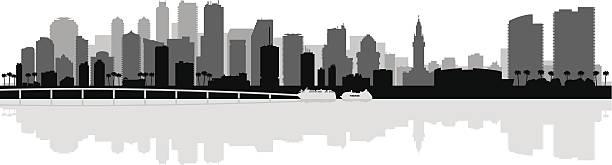 Royalty Free Miami Skyline Clip Art, Vector Images & Illustrations - iStock