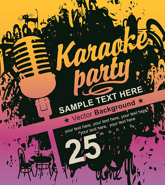 stockillustraties, clipart, cartoons en iconen met microphone for karaoke parties - karaoke