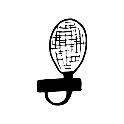 microphone icon, sticker. sketch hand drawn doodle style. vector, minimalism, monochrome. sound recording, buttonhole, interview, blogger, blog, blogging, vlogging, technology, electronics.