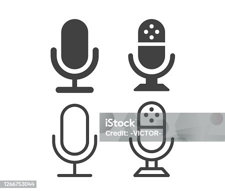 istock Microphone - Illustration Icons 1266753044