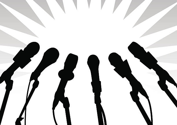 195 Silhouette Of The Press Conference Microphones Stock Photos, Pictures &  Royalty-Free Images - iStock- extempore speech concoction