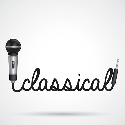 Microphone word classical vector