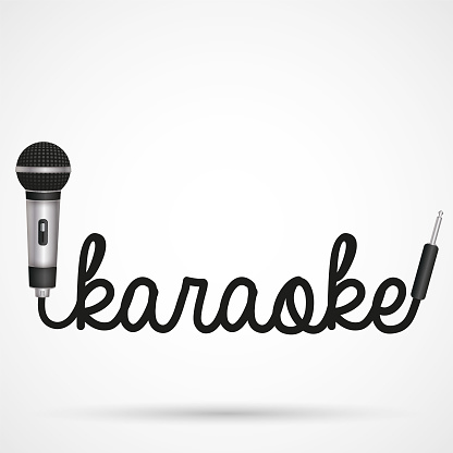 Microphone word karaoke vector