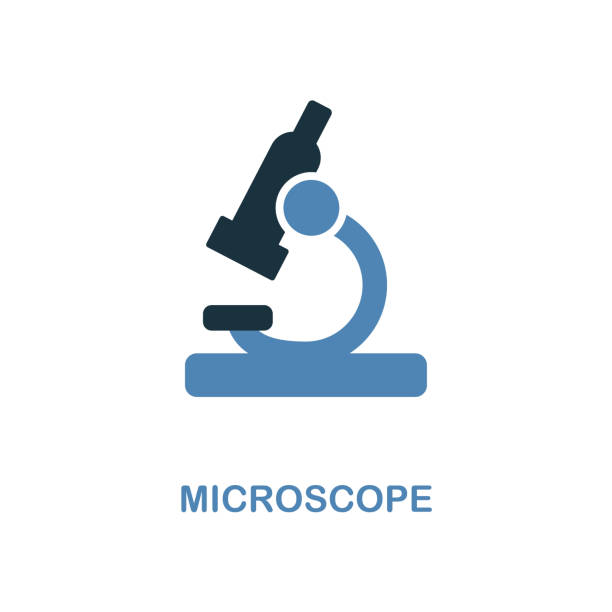 mikroskop-symbol. einfaches element abbildung. mikroskop pixel-perfekte icon-design aus bildung sammlung. für web-design, apps, software, drucken. - mikroskop stock-grafiken, -clipart, -cartoons und -symbole