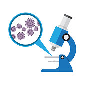 istock Microscope. Laboratory equipment, research with microbes in microscope 872482918
