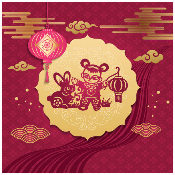 Mid-autumn festival, full moon, traditional festival, lantern festival, papercut