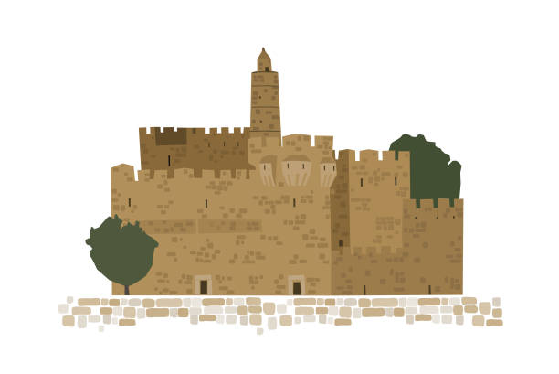 Middle East Town,Old City,  Old Jerusalem, Jewish Passover, Abstract  Vector Illustration Vector Illustration, EPS-10, Middle East Town,Old City jerusalem stock illustrations