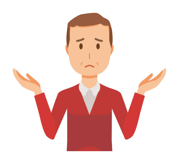 middleaged-man-wearing-a-sweater-is-shrugging-his-shoulders-vector-id915937622