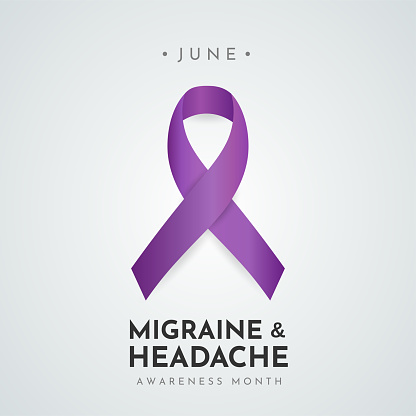 Migraine and Headache Awareness Month, June. Vector illustration. EPS10