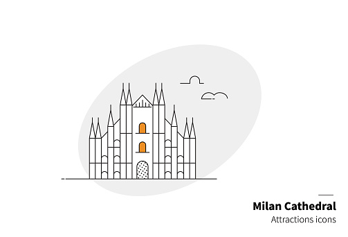 Milan Cathedral, Italian tourist attraction.
