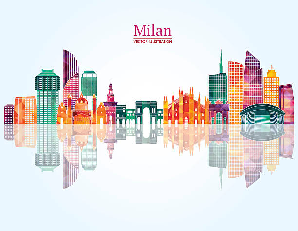 milan skyline. vector illustration - milan stock illustrations