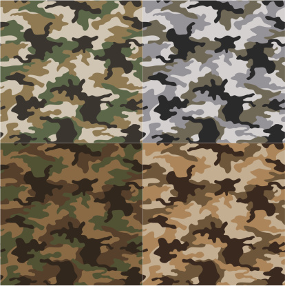 Military Camouflage Patterns Of Different Shades Stock Military Camouflage Patterns Of Different Shades Stock