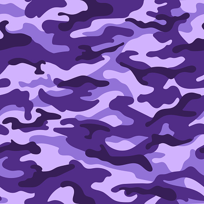 Military Camouflage Seamless Pattern Purple Monochrome Vector Stock ...