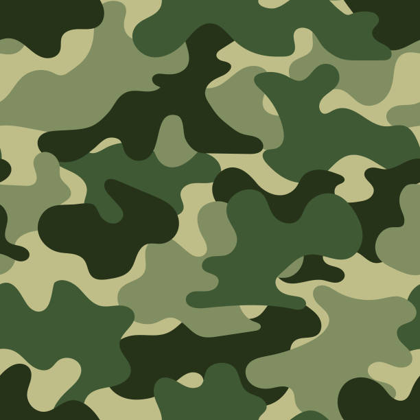 illustrations, cliparts, dessins animés et icônes de modèle militaire sans couture. illustration vectorielle - camouflage ukraine