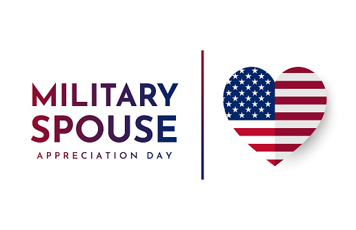 Military Spouse Appreciation Day card. Vector illustration. EPS10