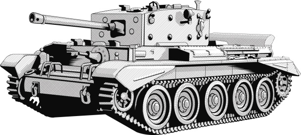 Military tank illustration vector