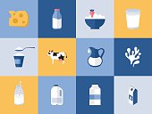 istock Milk and dairy products icons for graphic, web and logo 512103280