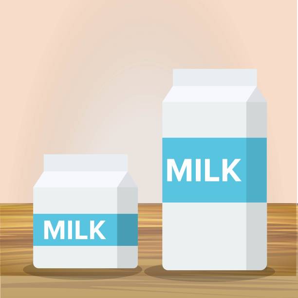 ilustrações, clipart, desenhos animados e ícones de embalagem cartonada de leite - caixa de leite