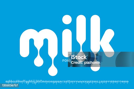 istock Milk font 1355036757
