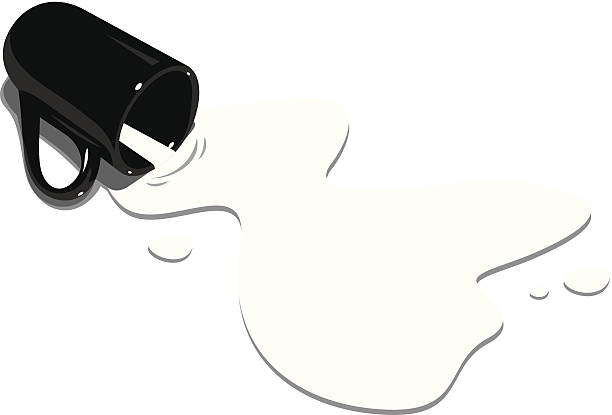 milk mug - spilled milk stock illustrations, clip art, cartoons, & icon...