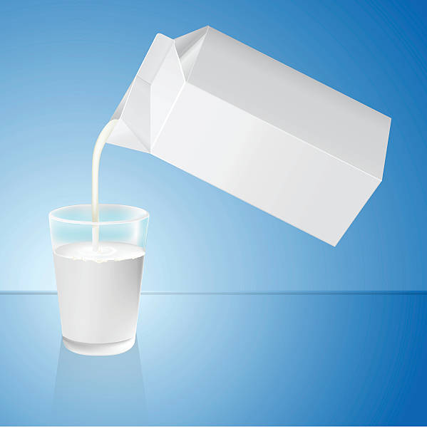 ilustrações, clipart, desenhos animados e ícones de leite derramado de uma caixa de leite. - caixa de leite