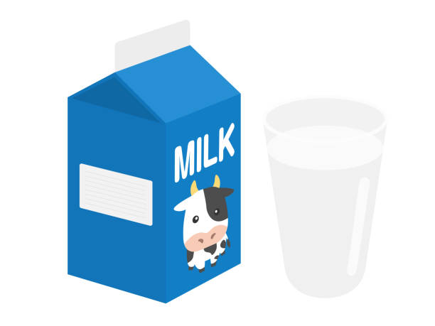 ilustrações, clipart, desenhos animados e ícones de leite - caixa de leite