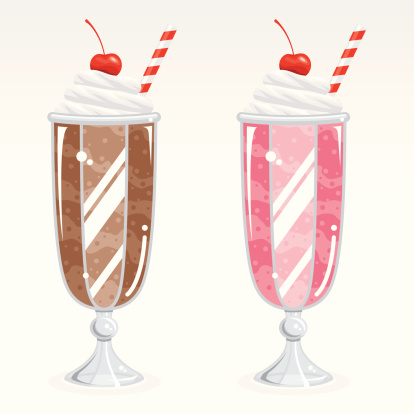Milkshakes: Chocolate and Strawberry