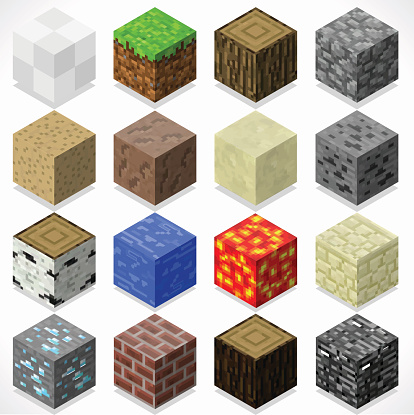 Mine Cubes 04 Elements Isometric