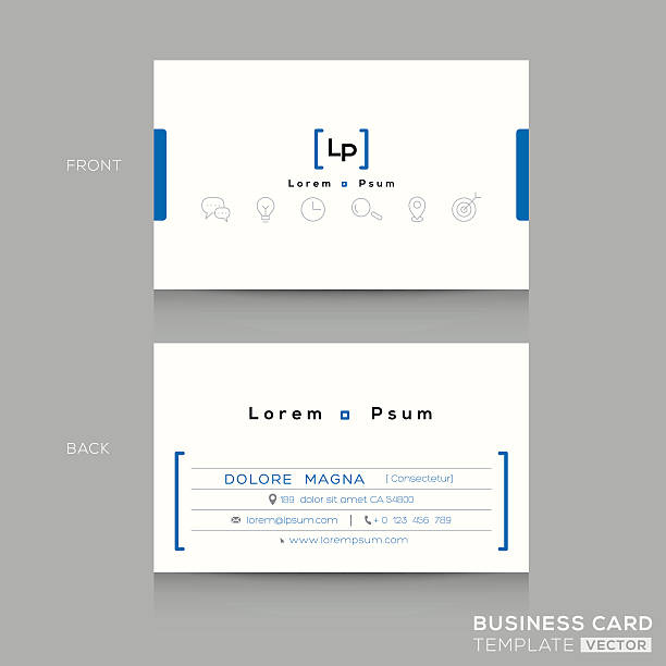 Minimal clean design business card Template vector art illustration