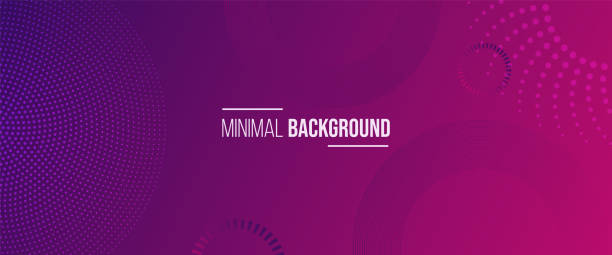 Minimal gradient background with circle shape pattern design. Can be use for landing page, book cover, brochures, fliers, magazine, any branding, banners, headers, presentation, and wallpaper background Minimal gradient background with circle shape pattern design. Can be use for landing page, book cover, brochures, fliers, magazine, any branding, banners, headers, presentation, and wallpaper background purple background stock illustrations