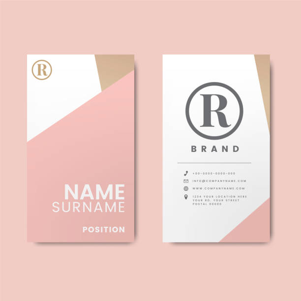 Minimal modern business card design featuring geometric elements Minimal modern business card design featuring geometric elements business card stock illustrations