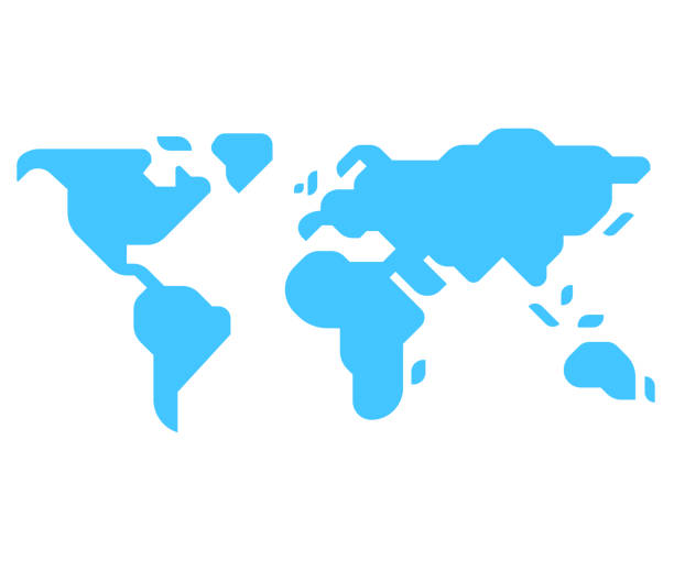 世界地図 シンプル イラスト素材 Istock