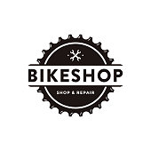 istock Minimalist badge emblem bicycle, bike, bike shop, bike club icon vector illustration with gear crank and mechanic tool concept 1287389214