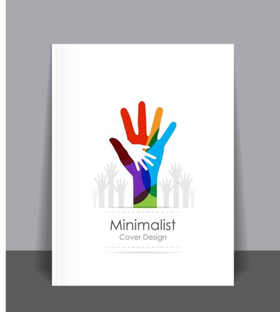 ilustrações de stock, clip art, desenhos animados e ícones de minimalist cover design - social responsibility