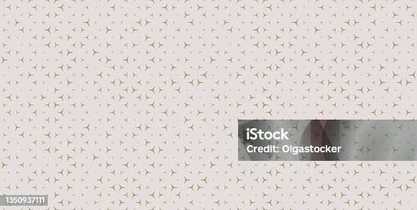 istock Minimalist geometric seamless pattern. Luxury texture with gold formed shapes 1350937111